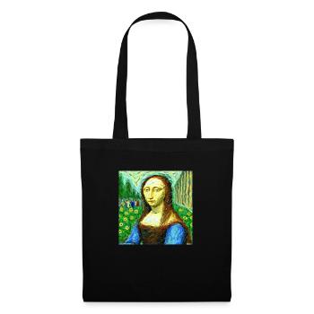 mona lisa in van gogh style - Stoffbeutel - Schwarz - Vorne