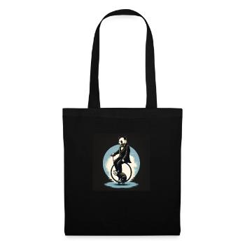 Panda élégant sur un monocycle d - Sac en tissu - noir - Devant