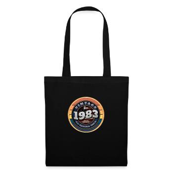 40. Geburtstag in 2023 Retro Sunset geboren 1983 - Stoffbeutel - Schwarz - Vorne