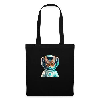 space cat - Stoffbeutel - Schwarz - Vorne