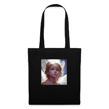 little girl angel 3 - Tote Bag - black - Front