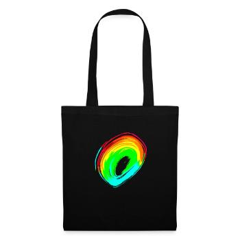 Rainbow dégradé coloré cool rétro tendance Art 3 - Sac en tissu - noir - Devant