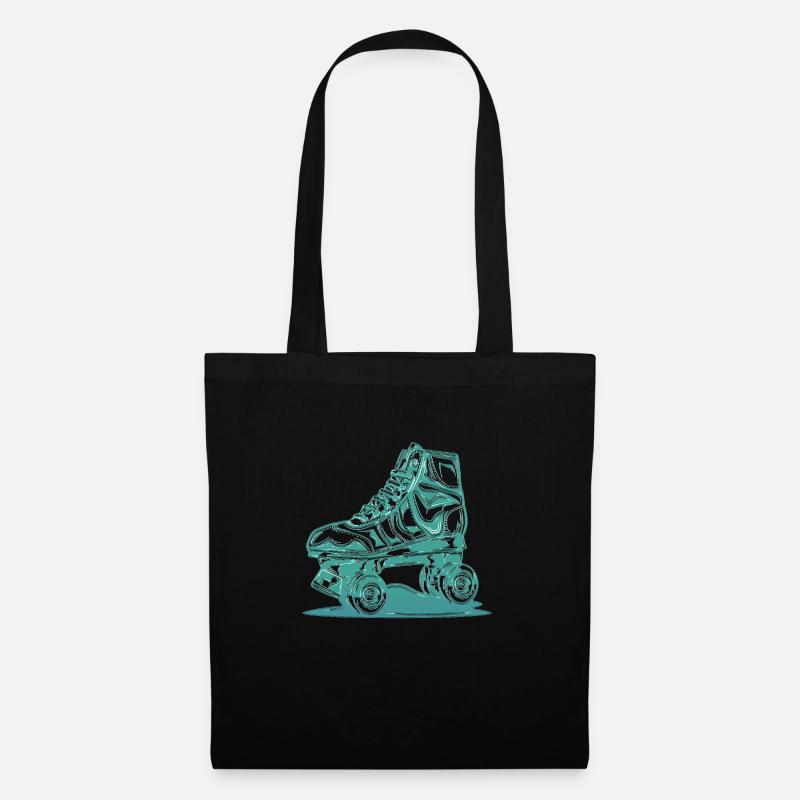 rollerblades rollerblade skates rollerskates retro - Tote Bag - black