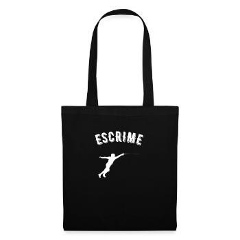 escrime - Sac en tissu - noir - Devant