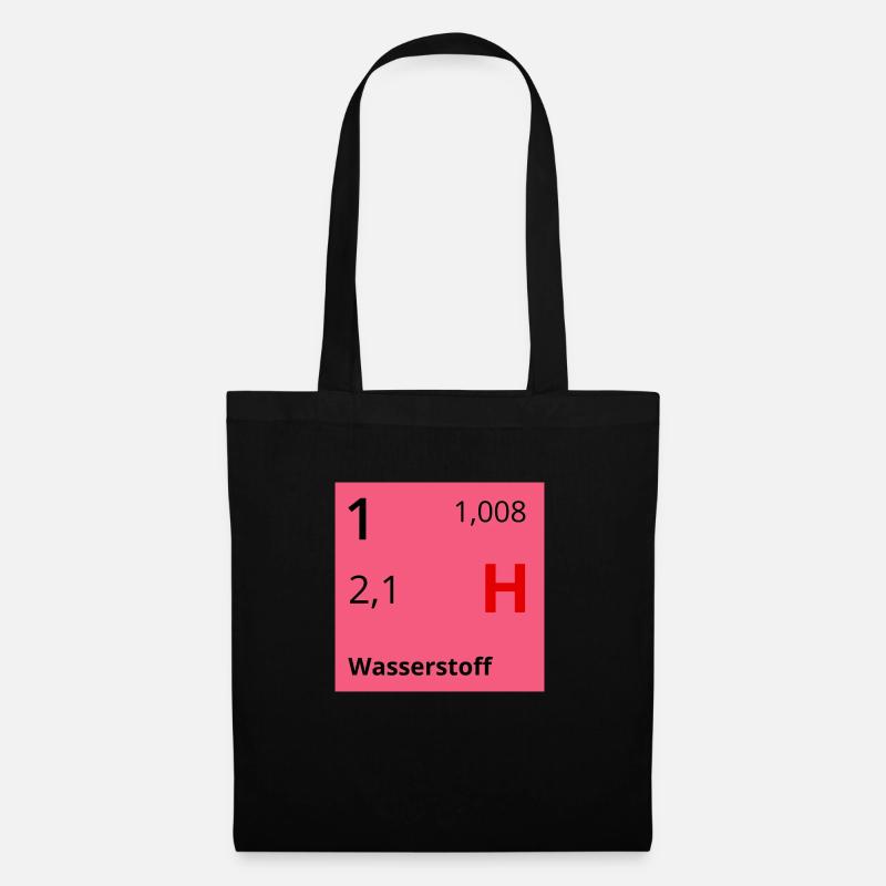 Wasserstoff - Stoffbeutel - Schwarz