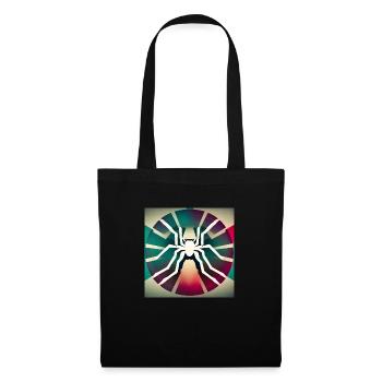 Araignée colorée - Sac en tissu - noir - Devant