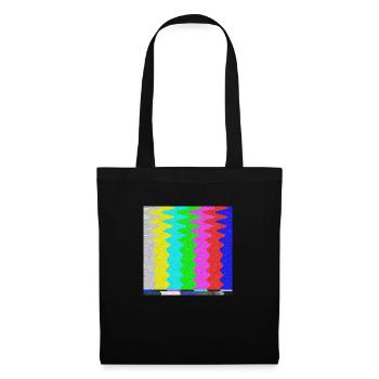 Barres de couleur SMPTE | Barres de test de couleur TV | Attend un instant - Sac en tissu - noir - Devant