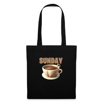 sunday coffee - Stoffbeutel - Schwarz - Vorne