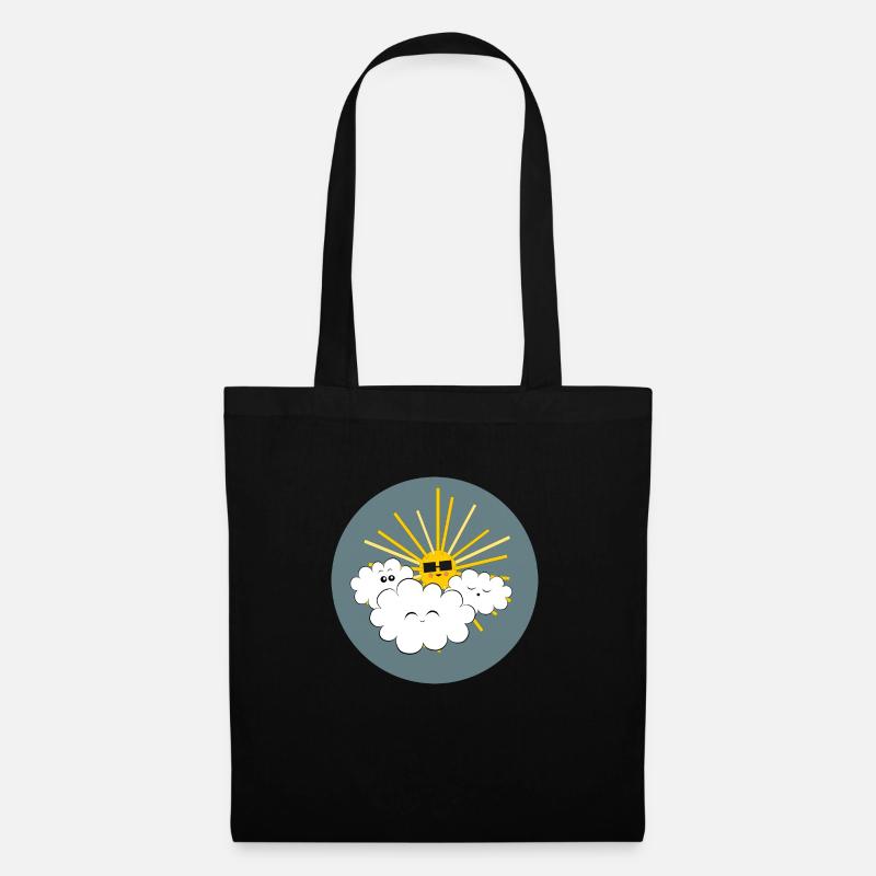 Sonne & Wolken *** - Stoffbeutel - Schwarz
