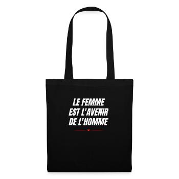 la femme est l'avenir de l'homme - Sac en tissu - noir - Devant