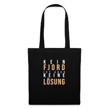 Kein Fjord keine Lösung - Stoffbeutel - Schwarz - Vorne