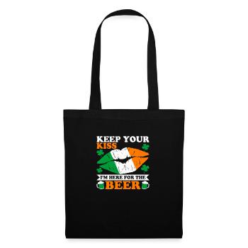 Keep your Kiss I ́m here for the Beer - Tote Bag - black - Front