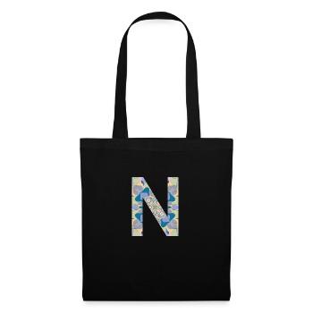 Letter N in mandala - Tote Bag - black - Front