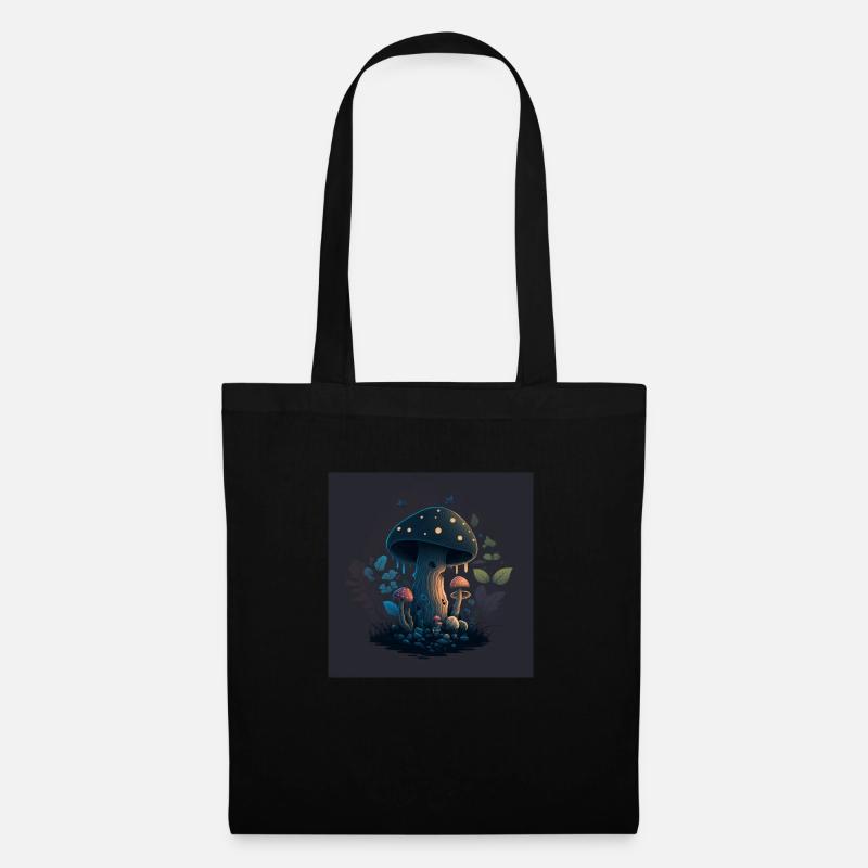 Aesthetic mushroom design - Stoffbeutel - Schwarz