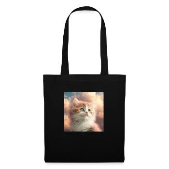 Chaton moelleux, créature de chat doux - Sac en tissu - noir - Devant