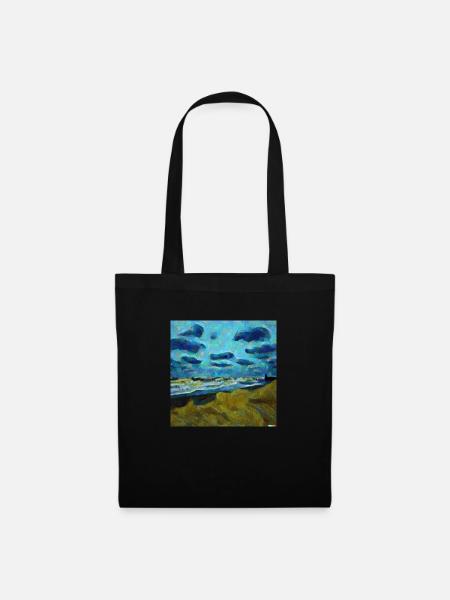 Van Gogh Strand Meer - Stoffbeutel - Schwarz