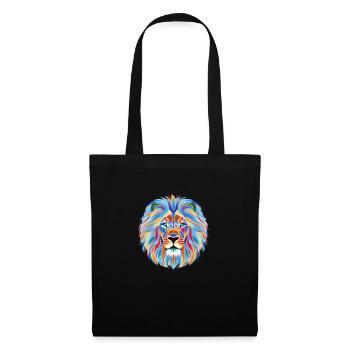 Multicolored quantum mosaic lion - Tote Bag - black - Front