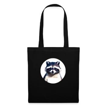 Ratons laveurs Mignon Dessin Animé Raton laveur 30 - Sac en tissu - noir - Devant