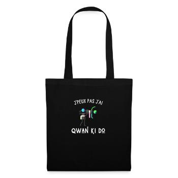 je peux pas j'ai qwan ki do - Sac en tissu - noir - Devant