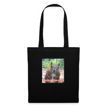 Eichhörnchen - Stoffbeutel - Schwarz - Vorne