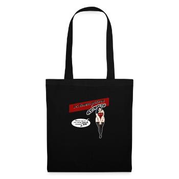 Les Hommes préfèrent les rondes 07 - Sac en tissu - noir - Devant