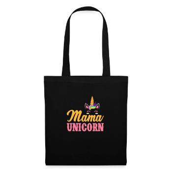 Mama Unicorn - Stoffbeutel - Schwarz - Vorne