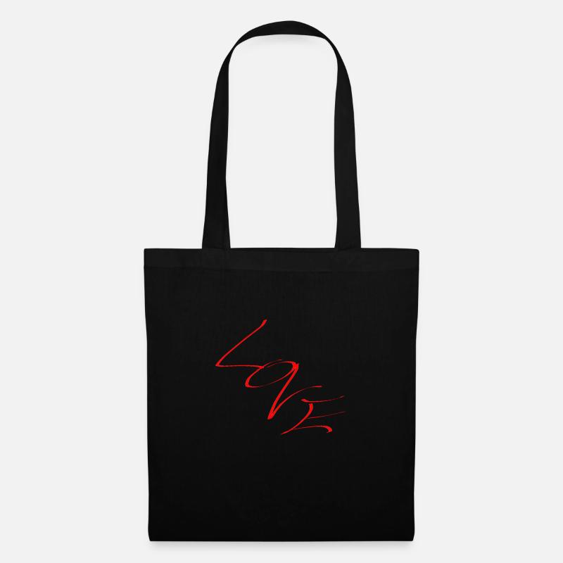 LOVE - Stoffbeutel - Schwarz