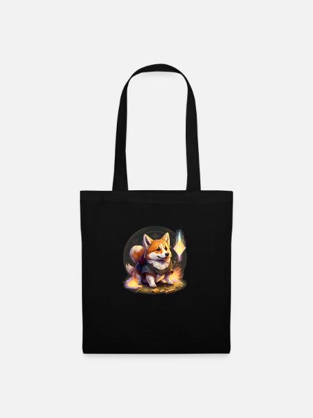 Corgi Druide - Stoffbeutel - Schwarz