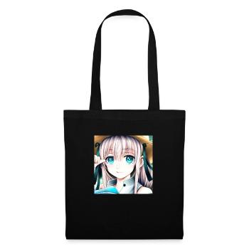 Anime Girl with Blue Eyes - Tote Bag - black - Front