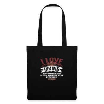 I Love Hiking My Passion Retro Hiker Wildlife - Stoffbeutel - Schwarz - Vorne