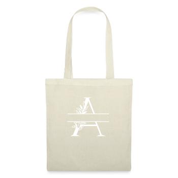 lettre a floral personnalisé - Sac en tissu - nature - Devant