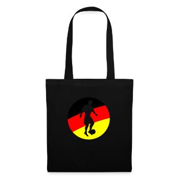 Fussballer Deutschland - Stoffbeutel - Schwarz - Vorne