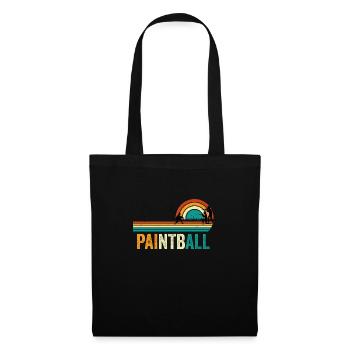 Paintball Retro Vintage - Sac en tissu - noir - Devant