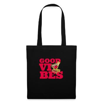 Bonnes vibrations - Sac en tissu - noir - Devant
