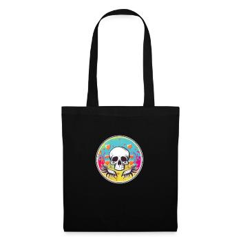 Skull in Love - Tote Bag - black - Front
