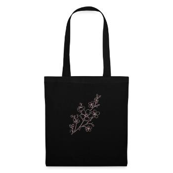 Cherry Blossom T-Shirt / Kirschblüten T-Shirt - Sac en tissu - noir - Devant
