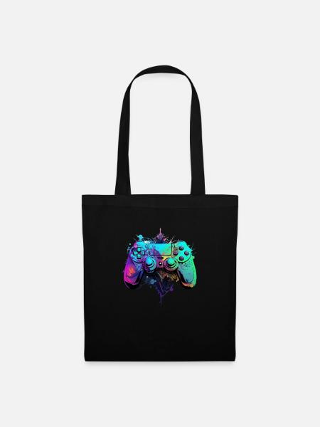 Neon Gaming Controller / Kontroller - Stoffbeutel - Schwarz
