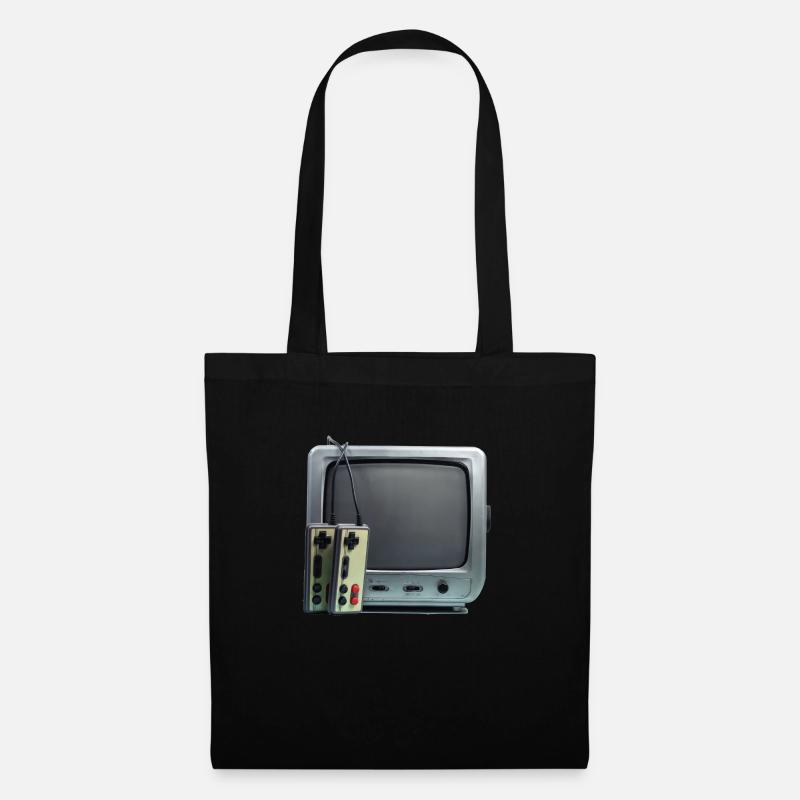 Retro TV Retro Game Controller - Tote Bag - black