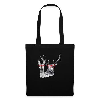 Deer and doe - Tote Bag - black - Front