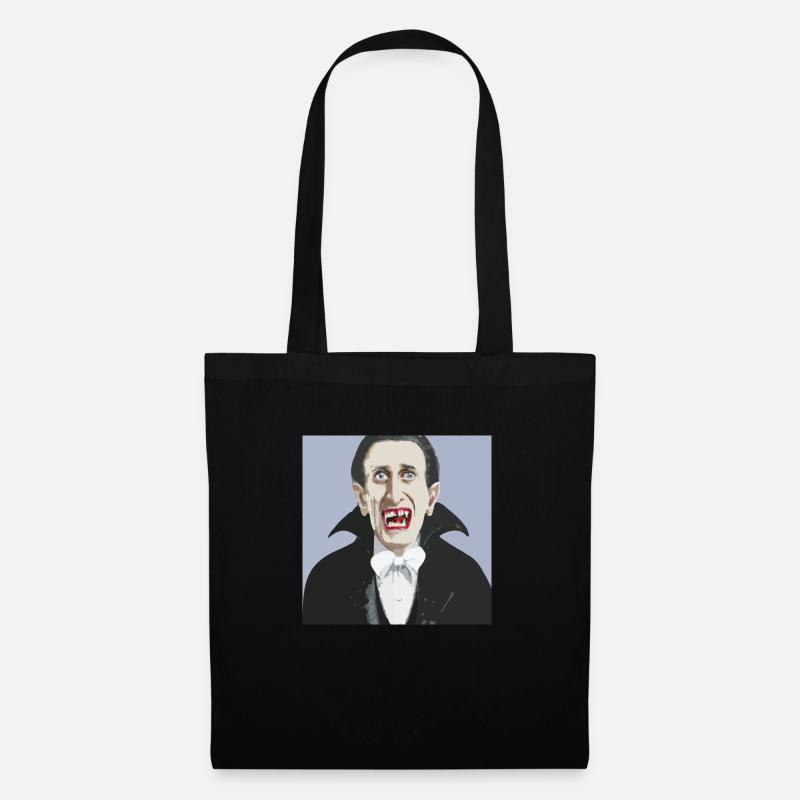 Dracula thats lost his teeth illustroke - Tote Bag - black