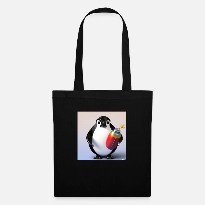 Bombe pingouin - Sac en tissu - noir