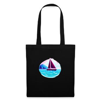 Segeln Segler Segelschiff Segelboot Segelsport - Stoffbeutel - Schwarz - Vorne