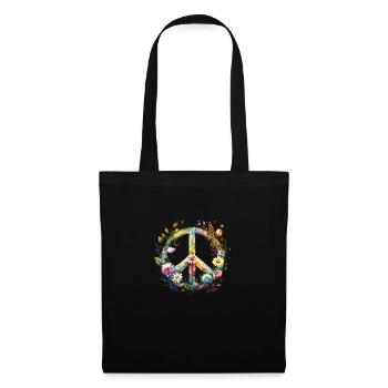 Flower Power Peace - Tote Bag - black - Front