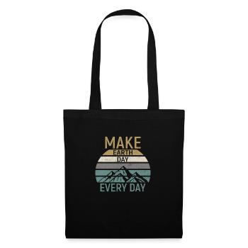 Faites du Jour de la Terre tous les jours - Sac en tissu - noir - Devant
