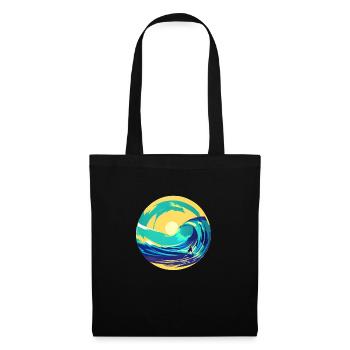Surfer Planche de surf Surf Surf - Sac en tissu - noir - Devant
