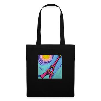 Paris Eiffel Tower van gogh - Tote Bag - black - Front