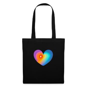Fête des mères Amour Mariage Fiançailles Saint-Valentin - Sac en tissu - noir - Devant