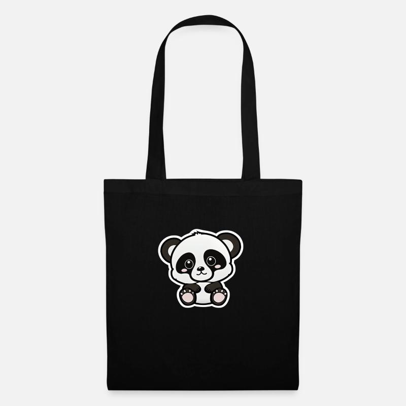 Baby Panda - Stoffbeutel - Schwarz