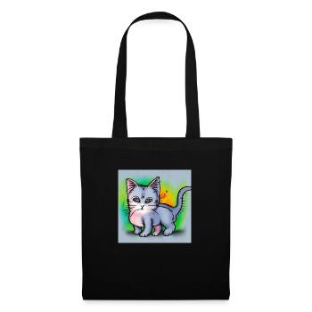 Illusion CAT - Stoffbeutel - Schwarz - Vorne