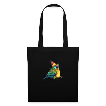 Parrot cuddles with beer - Tote Bag - black - Front